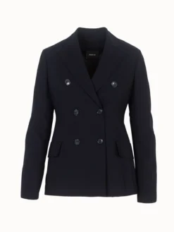 AKRIS Jacket In Cool Wool Polyester With Peak Lapel -AKRIS Sales Store 10052019 650 e