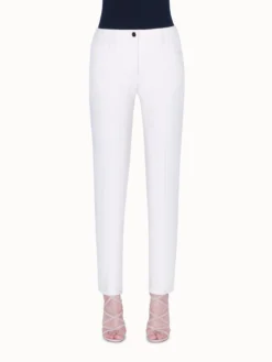 AKRIS Pants In Double Face Stretch Cotton Silk