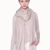 AKRIS Cashmere Silk Scarf With Subtle Fringe
