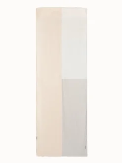 AKRIS Cashmere And Silk Scarf With Grey, Beige And White Stripes -AKRIS Sales Store 20190821 5597