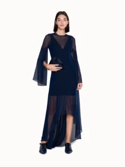 AKRIS Long Evening Dress In Silk