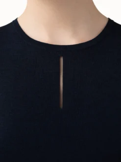 AKRIS Knit Silk Blouse With Sheer Tulle Sleeves -AKRIS Sales Store 20200114 9160