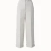 AKRIS Cropped Linen Crêpe Double Face Pants