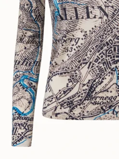 AKRIS Cashmere Silk Jersey Vintage St. Gallen Map Print -AKRIS Sales Store 2101135322021423039 20210122 00022 e