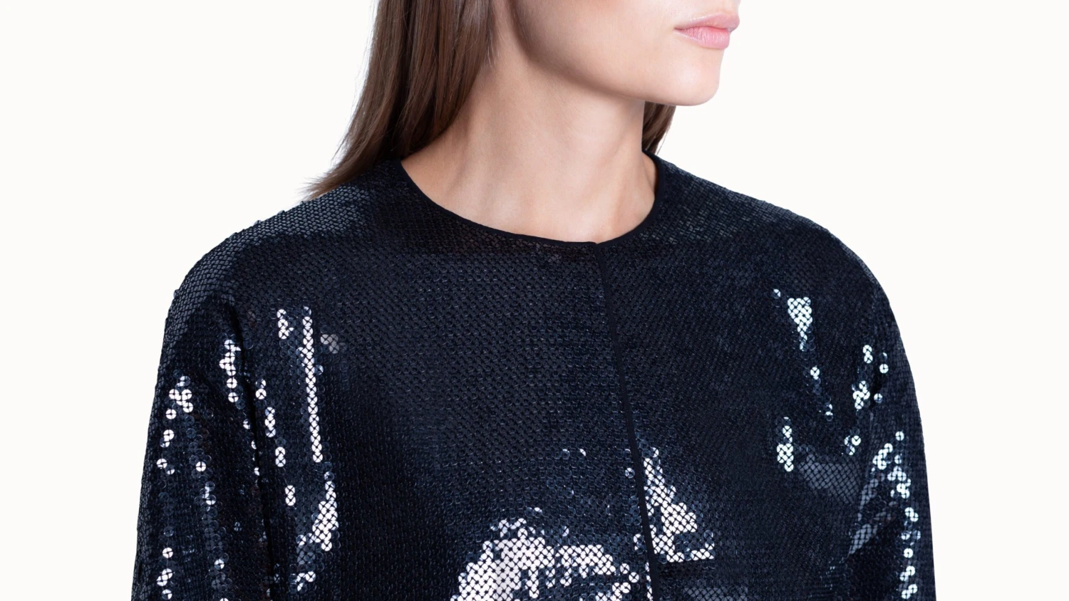 AKRIS Short Sequin Jacket With Silk Lining 6 AKRIS Short Sequin Jacket With Silk Lining - Image 6