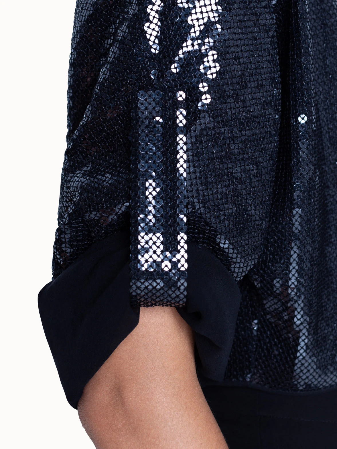 AKRIS Short Sequin Jacket With Silk Lining 7 AKRIS Short Sequin Jacket With Silk Lining - Image 7