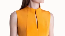 AKRIS Gown In Silk Crêpe Bi-Color With Asymmetrical Hem -AKRIS Sales Store 445942 scaled