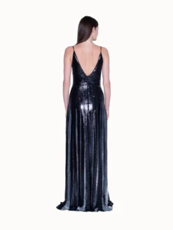 AKRIS Gown In Plissé With All Over Sequins And Pleated Skirt -AKRIS Sales Store 446097 c00b355d a9ce 4567 9e25 d9fd052d06c3