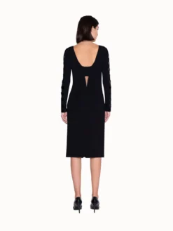 AKRIS Embellished Knit Pullover In Lurex Stretch With Deep V-Neck Back Cutout -AKRIS Sales Store 454826