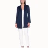 AKRIS Long Jacket Cardigan Style In Cotton Voile