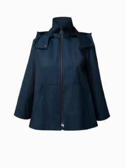 AKRIS Hooded Cotton Twill Jacket