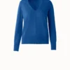 AKRIS Cashmere V-Neck Knit Sweater