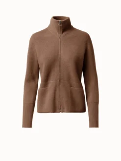 AKRIS Cashmere Zip Knit Cardigan