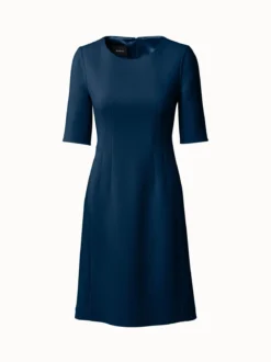 AKRIS Double Face Wool Crêpe Sheath Dress