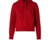 AKRIS Cropped Cashmere Piqué Hoodie Pullover