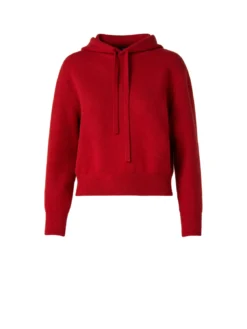 AKRIS Cropped Cashmere Piqué Hoodie Pullover