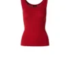 AKRIS Sea Island Cotton Rib Knit Tank