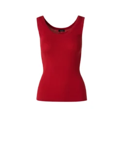 AKRIS Sea Island Cotton Rib Knit Tank