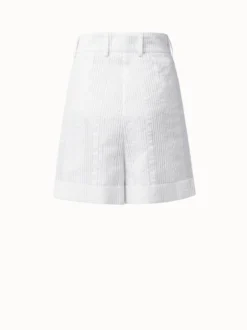AKRIS Cotton Organza Jacquard Striped Shorts -AKRIS Sales Store 549678