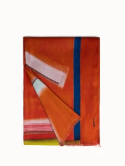 AKRIS Cashmere Silk Zion Print Scarf