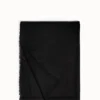 AKRIS Cashmere Silk Scarf With Fringe