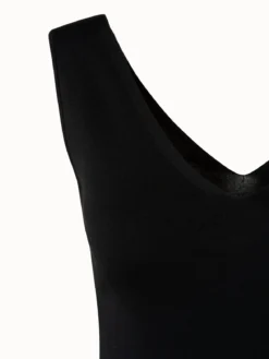 AKRIS Fitted Silk Stretch V-Neck Tank Top -AKRIS Sales Store 554204