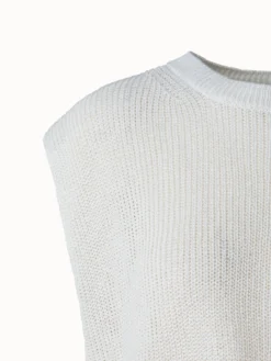 AKRIS Linen Polyamide Rib Cap Sleeve Knit -AKRIS Sales Store 554241