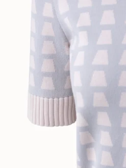 AKRIS Trapezoid Jacquard Knit Pullover -AKRIS Sales Store 554272