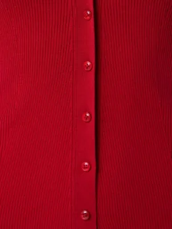 AKRIS Sea Island Cotton Rib Knit Cardigan -AKRIS Sales Store 554298