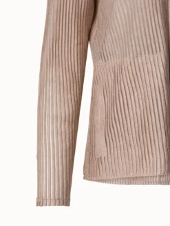 AKRIS Silk Cotton Structured Lines Knit Hoodie -AKRIS Sales Store 554300