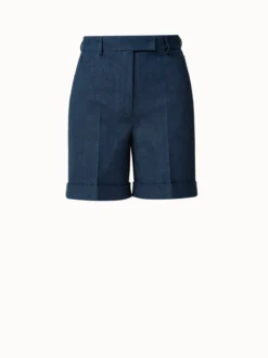 AKRIS Florentina Cotton Denim Shorts