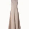 AKRIS Cotton Twill Full Skirt Dress