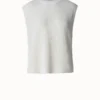 AKRIS Linen Polyamide Rib Cap Sleeve Knit