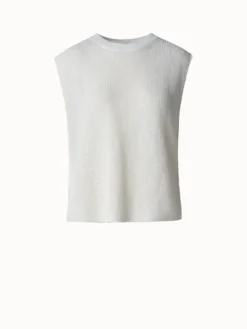 AKRIS Linen Polyamide Rib Cap Sleeve Knit