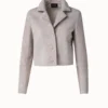 AKRIS Lamb Suede Leather Jacket