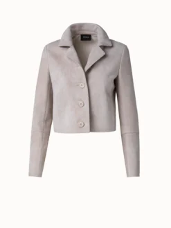 AKRIS Lamb Suede Leather Jacket