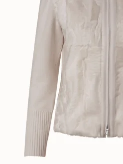 AKRIS Cashmere Knit Cardigan With Silk Lamb Front -AKRIS Sales Store 574383