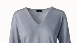 AKRIS Cashmere Silk Fine Gauge V-neck Knit -AKRIS Sales Store 574419 scaled