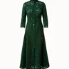 AKRIS Long Dress Second Glance Embroidery