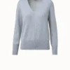 AKRIS Cashmere V-Neck Pullover