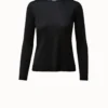 AKRIS Fine Gauge Cashmere Silk Pullover