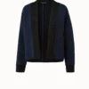 AKRIS Two Tone Trapezoid Stitch Cardigan