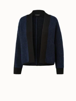 AKRIS Two Tone Trapezoid Stitch Cardigan