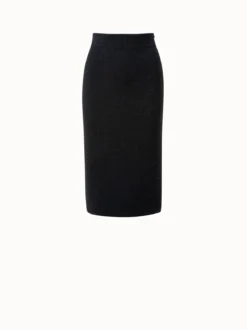 AKRIS Wool Stretch Rib Skirt