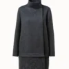 AKRIS Fabiella Cashmere And Detachable Shearling Coat