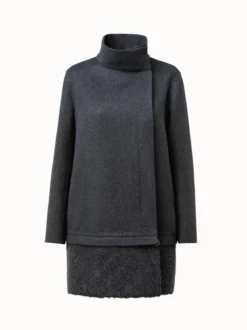 AKRIS Fabiella Cashmere And Detachable Shearling Coat