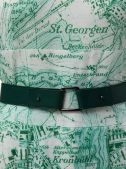 AKRIS Dress Wool Jersey St.Gallen Map Print -AKRIS Sales Store 602643