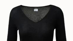 AKRIS Seamless Silk Cotton Rib V-neck Pullover -AKRIS Sales Store 602702 scaled
