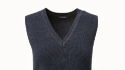 AKRIS Wool Stretch Rib V-neck Tunic -AKRIS Sales Store 602789 scaled