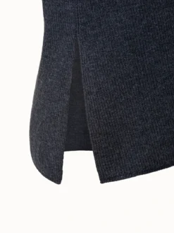 AKRIS Wool Stretch Rib V-neck Tunic -AKRIS Sales Store 602791